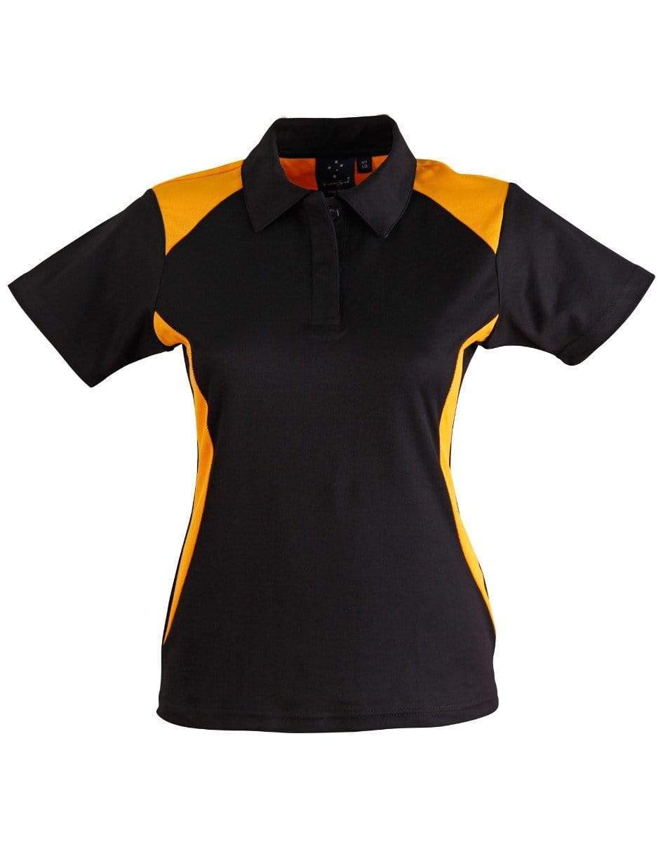 Winning Spirit Casual Wear Black/Gold / 8 WINNING SPIRIT WINNER POLO Ladies' PS32A