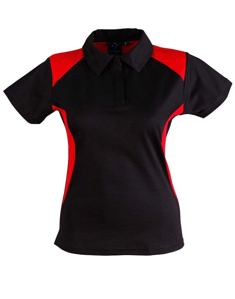 Winning Spirit Casual Wear Black/Red / 8 WINNING SPIRIT WINNER POLO Ladies' PS32A