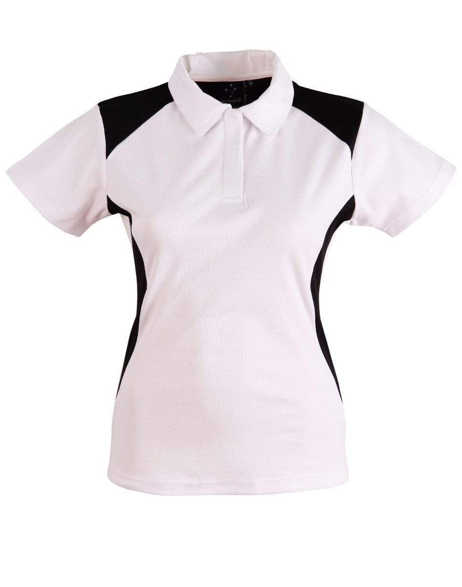 Winning Spirit Casual Wear White/Black / 8 WINNING SPIRIT WINNER POLO Ladies' PS32A